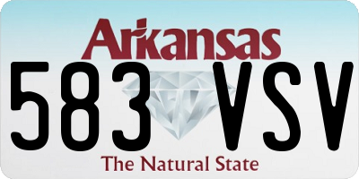 AR license plate 583VSV