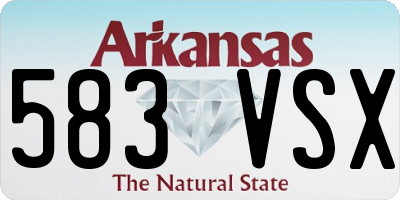 AR license plate 583VSX
