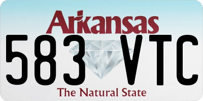 AR license plate 583VTC