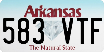 AR license plate 583VTF