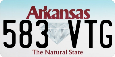 AR license plate 583VTG