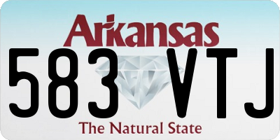 AR license plate 583VTJ