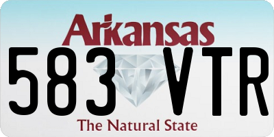 AR license plate 583VTR