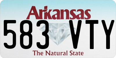 AR license plate 583VTY