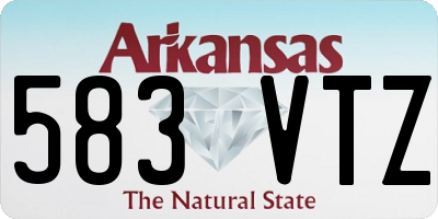 AR license plate 583VTZ