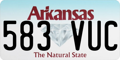 AR license plate 583VUC