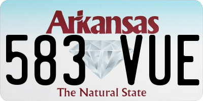 AR license plate 583VUE