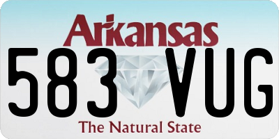 AR license plate 583VUG