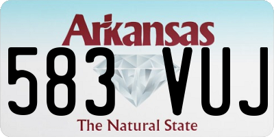 AR license plate 583VUJ