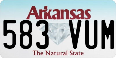 AR license plate 583VUM