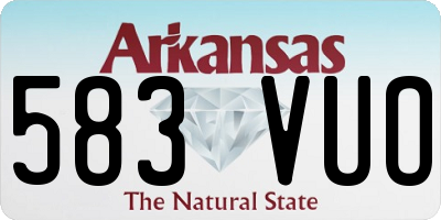 AR license plate 583VUO