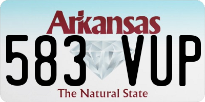 AR license plate 583VUP