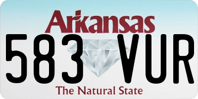 AR license plate 583VUR