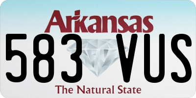 AR license plate 583VUS