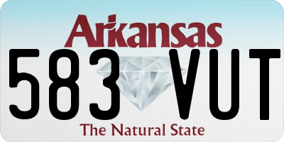 AR license plate 583VUT