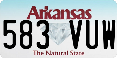 AR license plate 583VUW