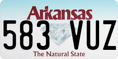 AR license plate 583VUZ