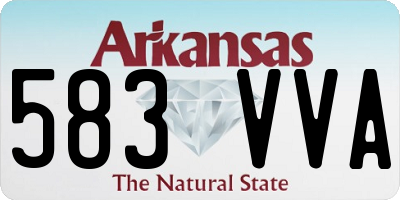 AR license plate 583VVA