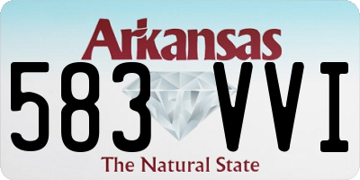 AR license plate 583VVI