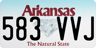 AR license plate 583VVJ