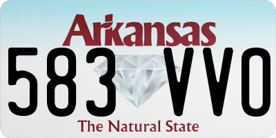 AR license plate 583VVO