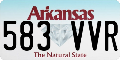 AR license plate 583VVR