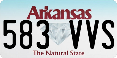 AR license plate 583VVS