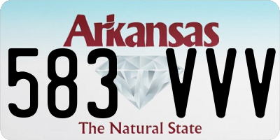 AR license plate 583VVV
