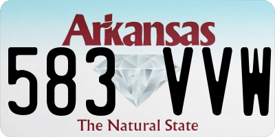 AR license plate 583VVW