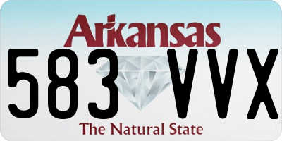 AR license plate 583VVX