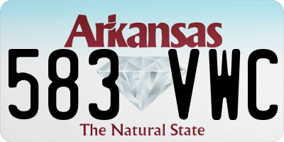 AR license plate 583VWC