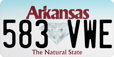 AR license plate 583VWE