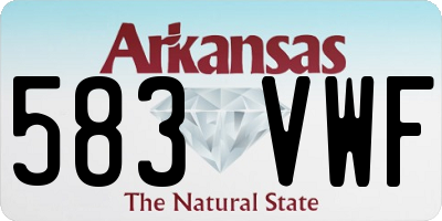 AR license plate 583VWF