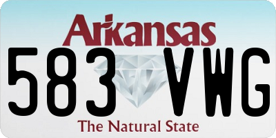 AR license plate 583VWG