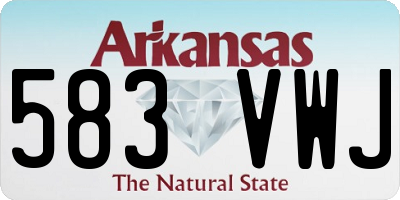 AR license plate 583VWJ
