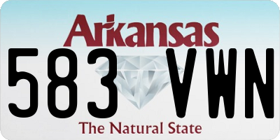 AR license plate 583VWN