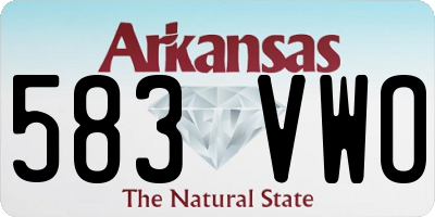 AR license plate 583VWO