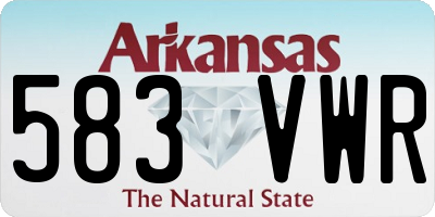 AR license plate 583VWR