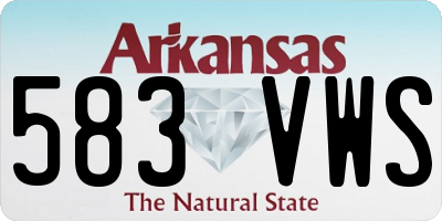 AR license plate 583VWS