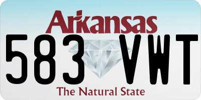 AR license plate 583VWT