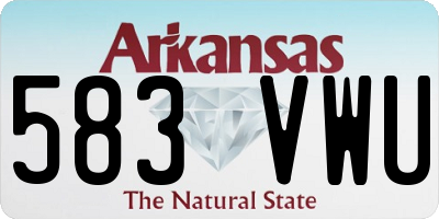 AR license plate 583VWU
