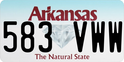 AR license plate 583VWW