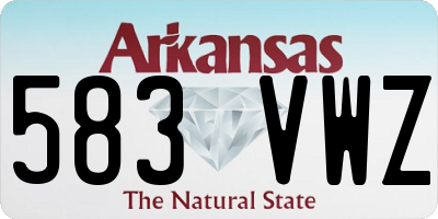 AR license plate 583VWZ