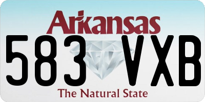 AR license plate 583VXB