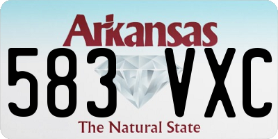 AR license plate 583VXC