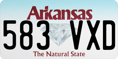 AR license plate 583VXD
