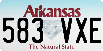 AR license plate 583VXE