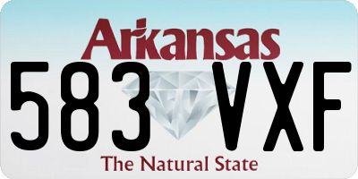 AR license plate 583VXF