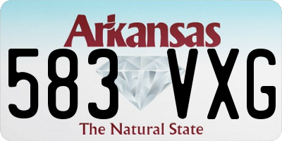 AR license plate 583VXG