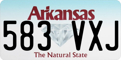 AR license plate 583VXJ
